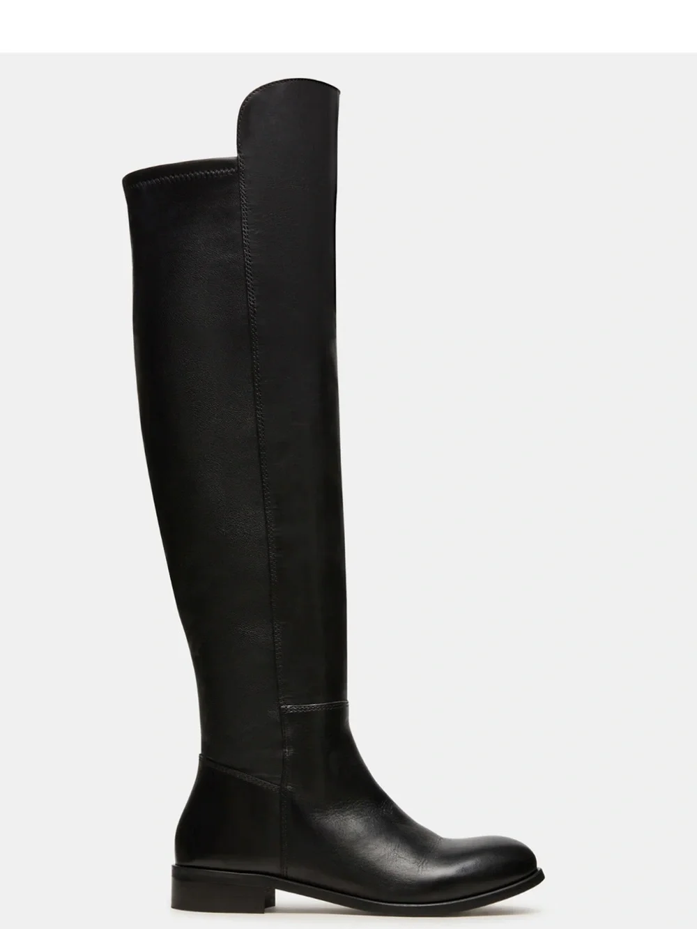 Steve Madden Black Over-the-Knee Leather Riding Boots